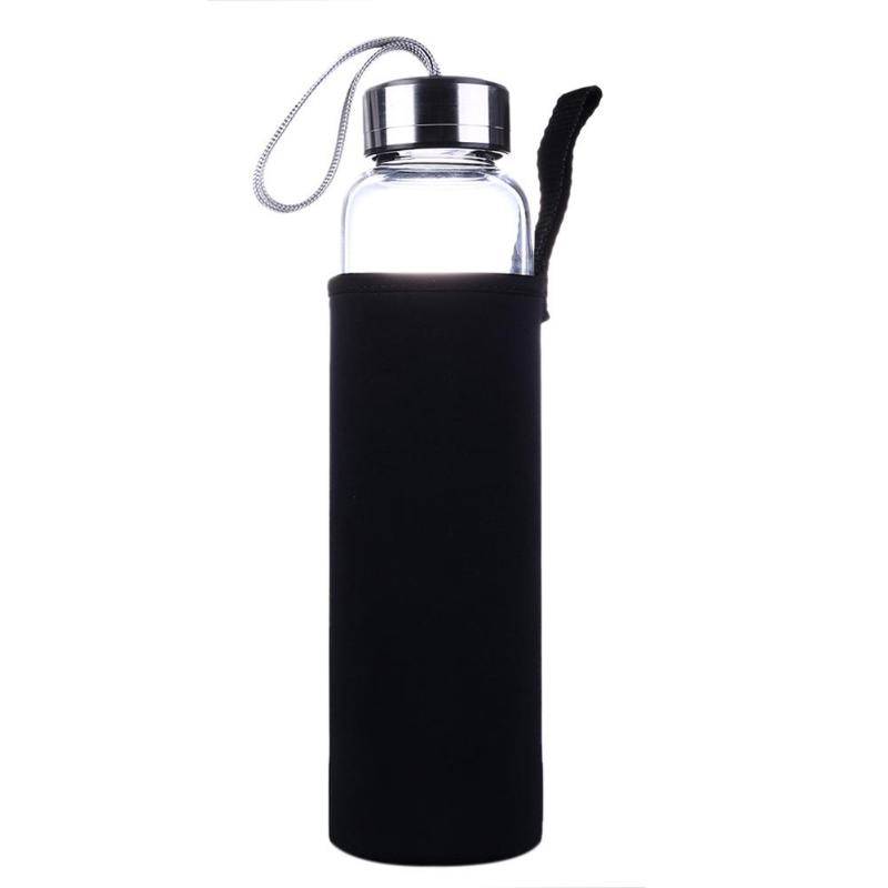 Botella de Cristal de 500 ML + Cuarzo Blanco