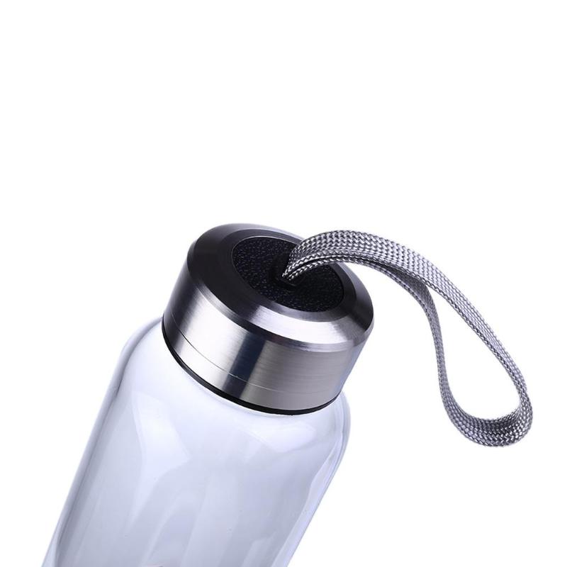 Botella de Cristal de 500 ML + Cuarzo Negro