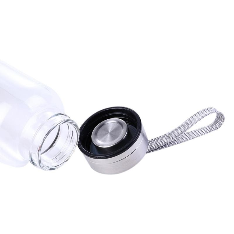 Botella de Cristal de 500 ML + Cuarzo Negro